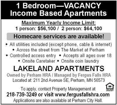 Lakeland Apartments 1 Bedroom Vacancy Advertisement